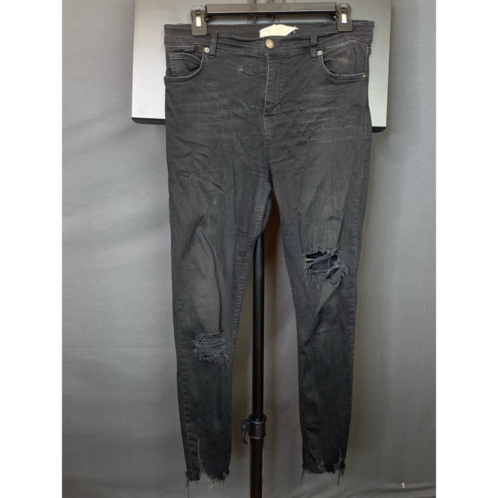 Free People black distress jeans
